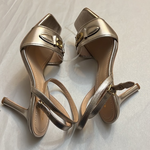 COACH Kyra Metallic Leather Sandal - Picture 10 of 12